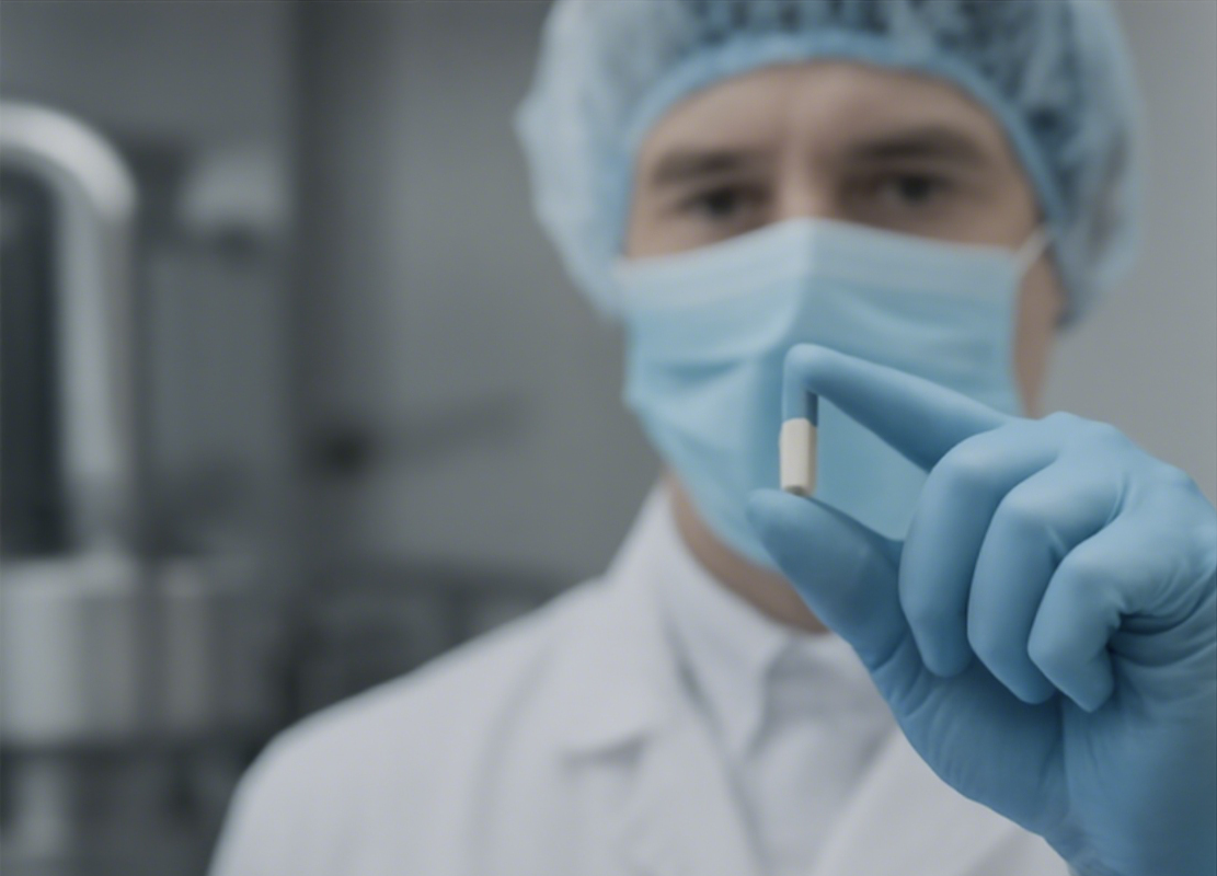 A scientist in a clean lab